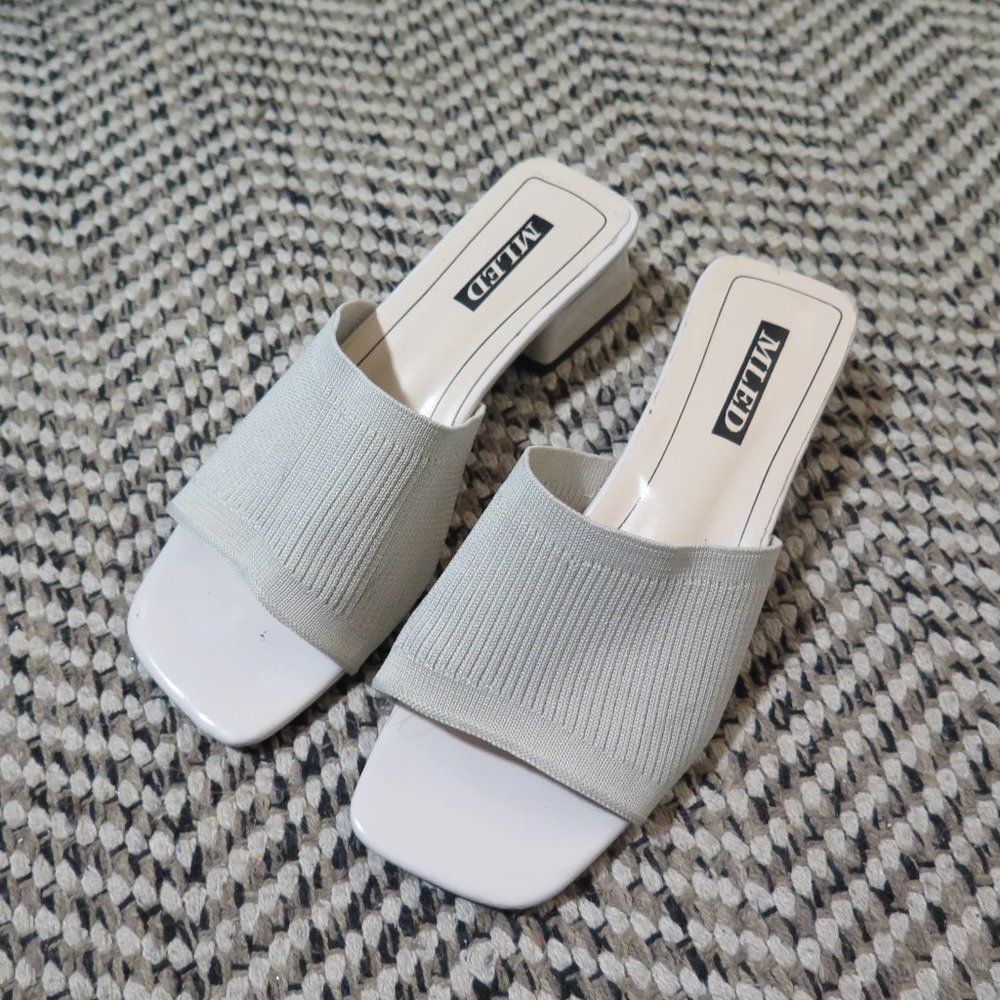 Beautiful light Grey Slides Sandals Mules